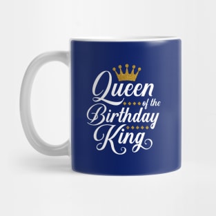 Queen Of The Birthday King Gold Crown Mug